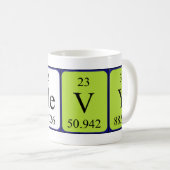 Chevy periodic table name mug (Front Right)