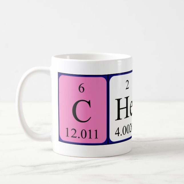 Chevy periodic table name mug (Left)