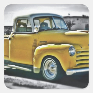 Chevy Pick Up Square Sticker