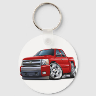 Chevy Silverado Red Extended Cab Key Ring