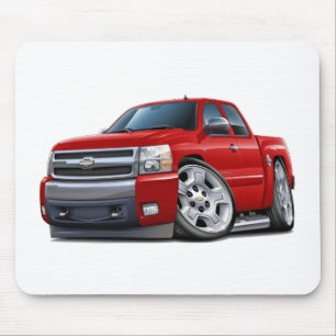 Chevy Silverado Red Extended Cab Mouse Mat