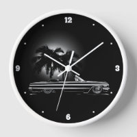 Chevy Sixties Black Convertible Palm Trees Graphic