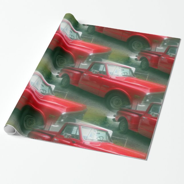 Chevy Truck 2 Wrapping Paper (Unrolled)