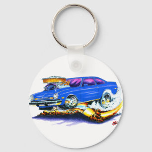 Chevy Vega Blue Car Key Ring