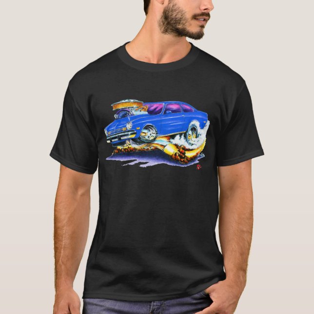 Chevy Vega Blue Car T-Shirt (Front)