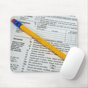 Chewed Pencil On IRS Form Mouse Mat