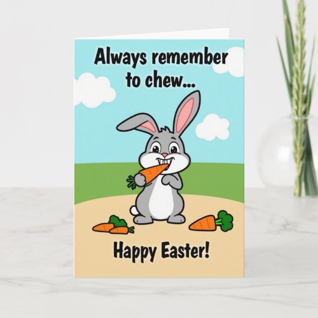 Chewing Critter Easter Card (Front)