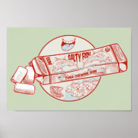 Chewing gum funny tuna fish flavour
