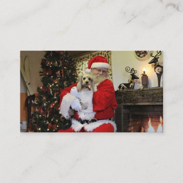 Chewy and Santa Business Card (Front)