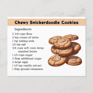 Chewy Snickedoodle Cookies Recipe  Postcard