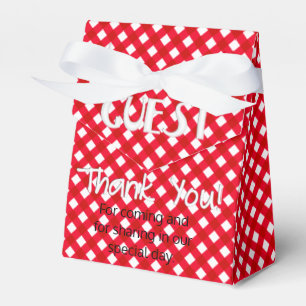 Chex 11-DARK RED-PARTY FAVOR BOX, tent style Favour Box
