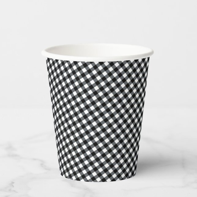 CHEX 12-BLACK-WHITE-PAPER CUPS (Front)