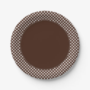 CHEX 13-DARK BROWN-PAPER PLATES-2 PAPER PLATE