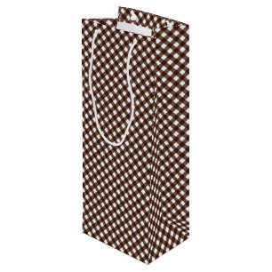 Chex 13-DARK BROWN-WINE BOTTLE GIFT BAG