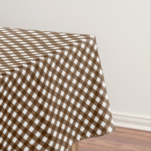 CHEX 14-BROWN-COTTON TABLECLOTH 60x104in
