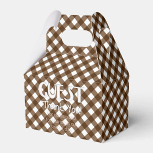 Chex 14-BROWN-PARTY FAVOR BOX, gable style Favour Box