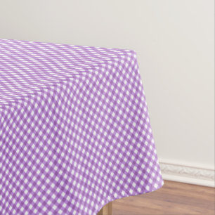 CHEX 15-PASTEL PURPLE-COTTON TABLECLOTH 52x70in