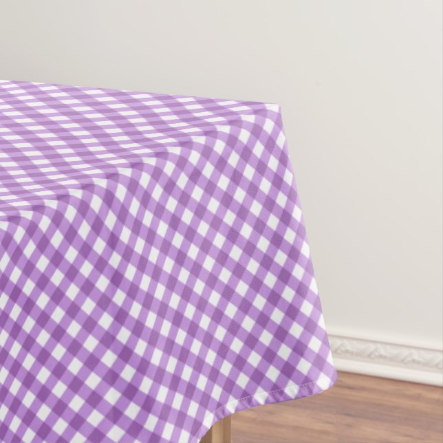 CHEX 15-PASTEL PURPLE-COTTON TABLECLOTH 60x104in (In Situ)