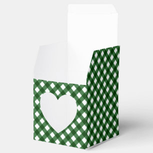 Chex 16-CHRISTMAS GREEN-FAVOR BOX,sq heart box