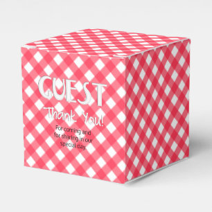Chex 7-WATERMELON RED-PARTY FAVOR BOX, square Favour Box