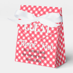 Chex 7-Watermelon Red-PARTY FAVOR BOX, tent style Favour Box