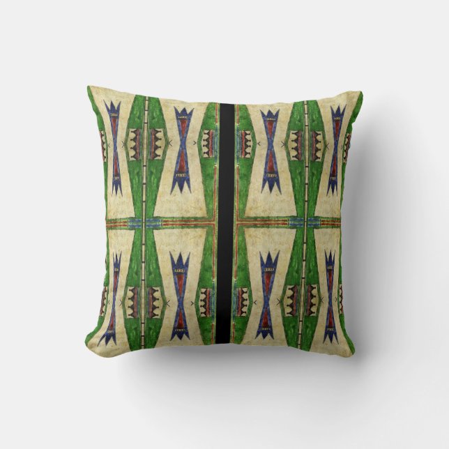 Cheyenne 1860's parfleche design cushion (Front)