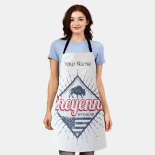 Cheyenne City Wyoming United States Vintage USA Apron