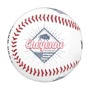 Cheyenne City Wyoming United States Vintage USA Baseball