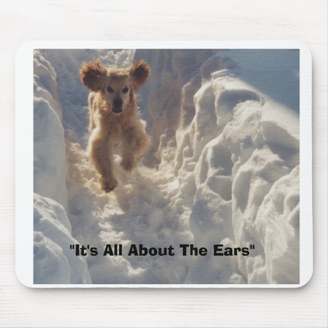 cheyenne in snow, "It's All About The Ears" Mouse Mat (Front)