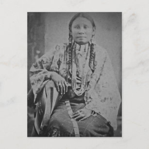 Cheyenne Indian Woman Vintage Stereoview Card