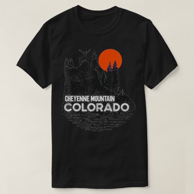 Cheyenne Mountain Colorado hiking camping nature d T-Shirt (Design Front)