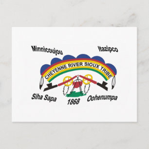 Cheyenne River Sioux Flag Postcard