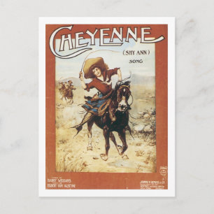 Cheyenne Vintage Songbook Cover Postcard
