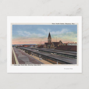Cheyenne, WY - Union Pacific Railroad Station Postcard