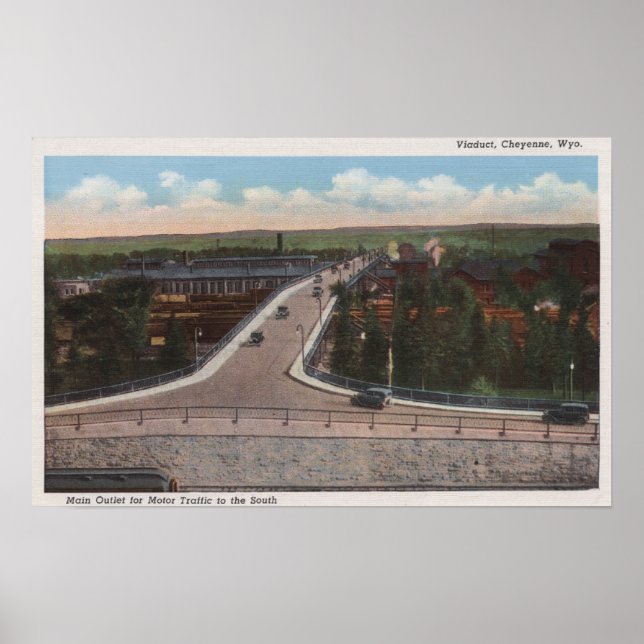 Cheyenne, WY - Viaduct & Main Outlet for Motor Poster (Front)
