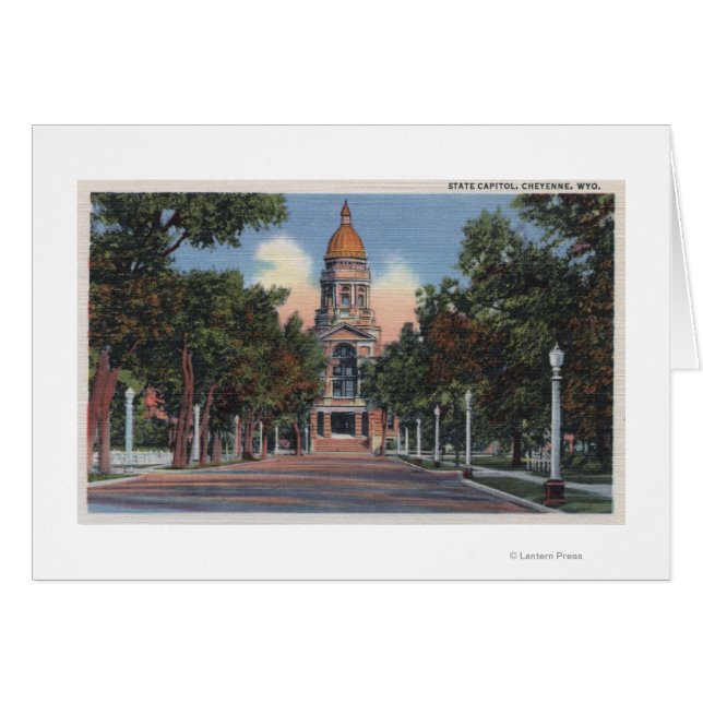 Cheyenne, WY - View of State Capitol and Drivewa (Front Horizontal)