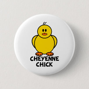 Cheyenne Wyoming Chick 6 Cm Round Badge