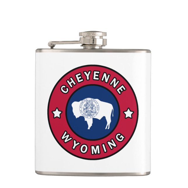 Cheyenne Wyoming Hip Flask (Front)