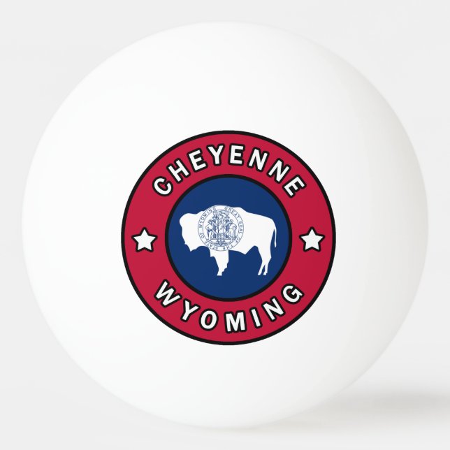 Cheyenne Wyoming Ping Pong Ball (Front)