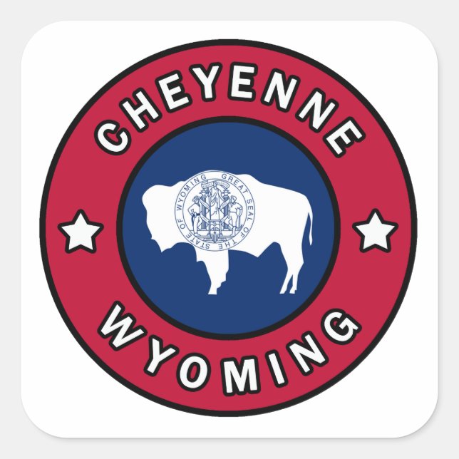 Cheyenne Wyoming Square Sticker (Front)
