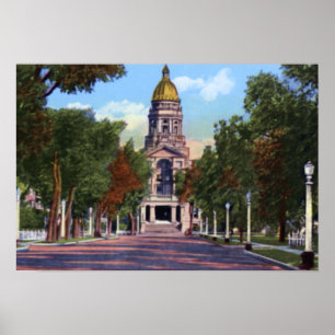 Cheyenne Wyoming State Capitol Building Poster
