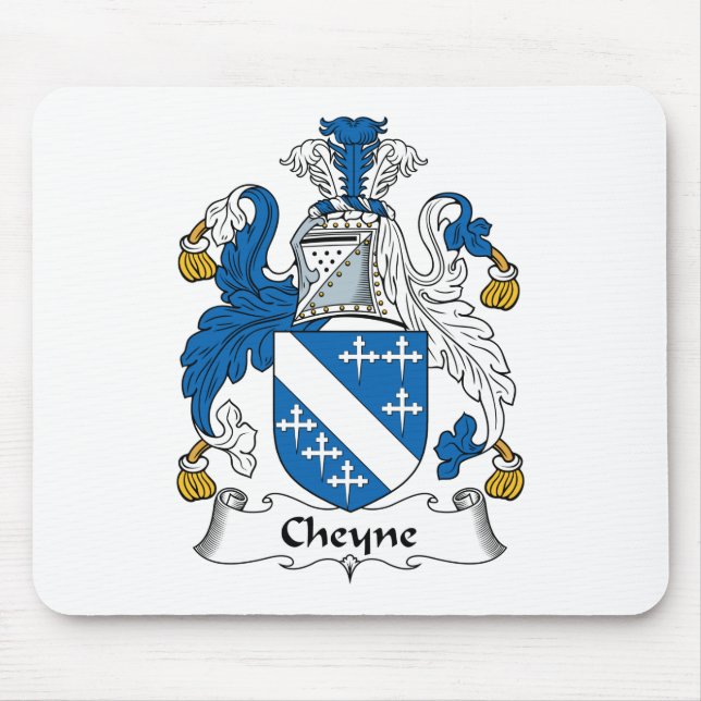 Cheyne Family Crest Mouse Mat (Front)