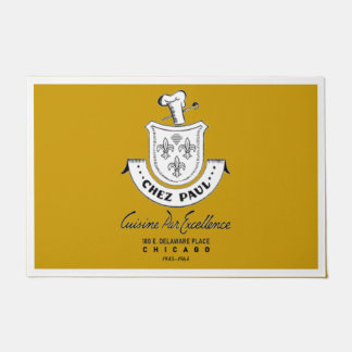 Chez Paul French Restaurant, Chicago, 1945-1964 Doormat