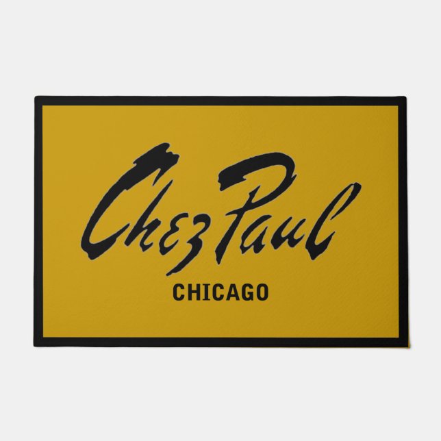 Chez Paul French Restaurant, Chicago Doormat (Front)