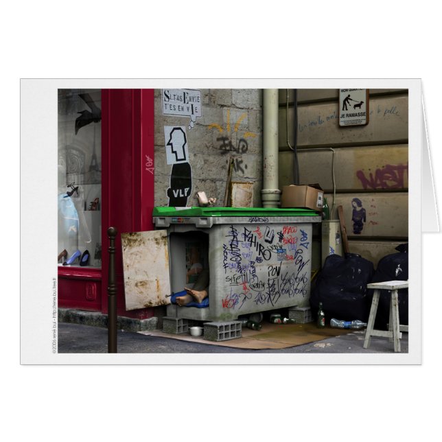 CHEZ RAYMOND Card - Digital Realism Art (Front Horizontal)