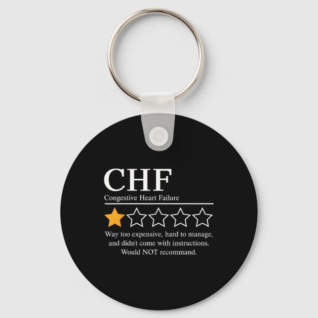 Chf Warrior Nftw Congestive Heart Failure Disease  Key Ring (Front)