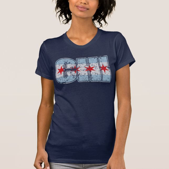 CHI Chicago Flag T-Shirt (Front)