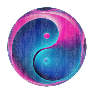 Chi Fusion: Vibrant Yin Yang Energies Cutting Board