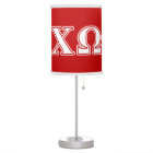 Chi Omega White and Red Letters