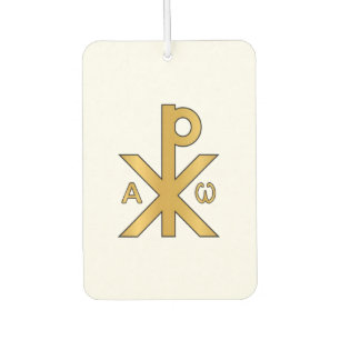 Chi-Rho Alpha Omega Odoramentum Car Air Freshener